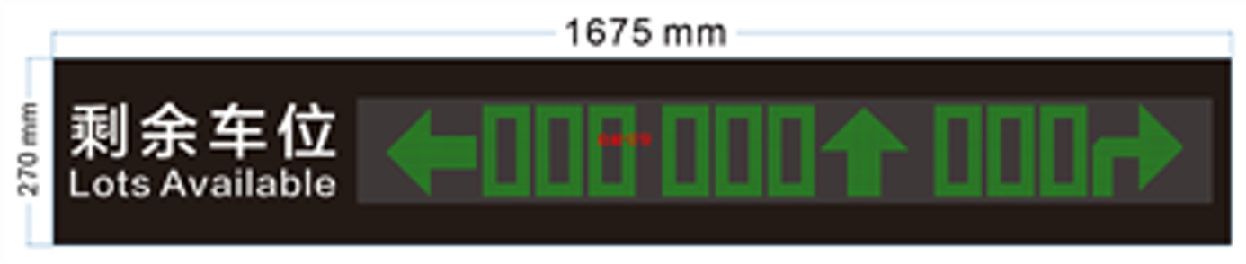 三向车位引导显示屏